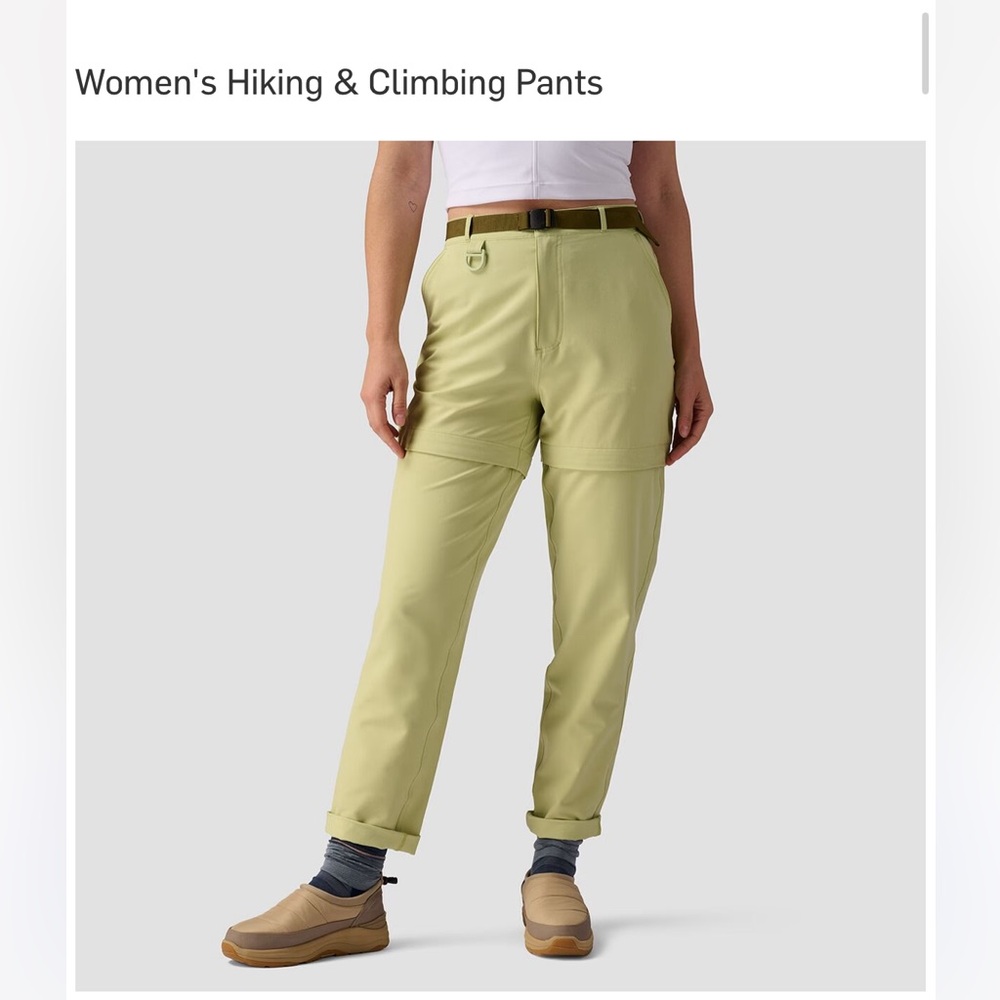 NWT! Stoic Wander Zip Off pants with belt! Size 2!